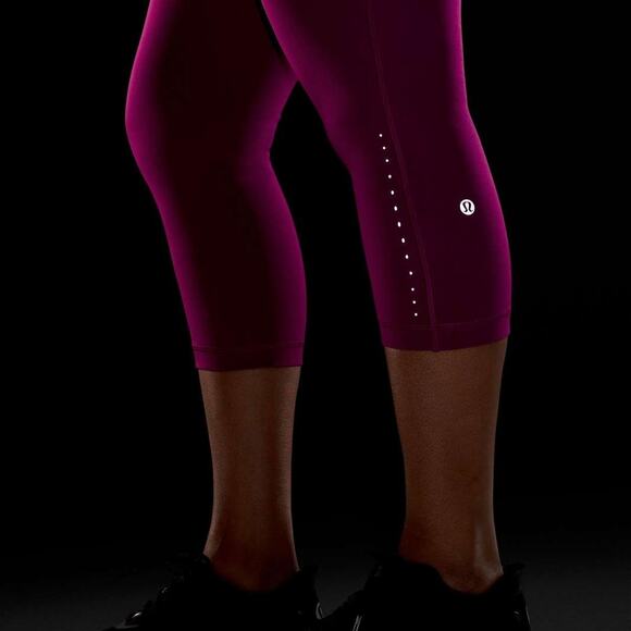 LULULEMON Swift Speed High Rise Crop Leggings Magenta Purple 2 - Picture 10 of 12